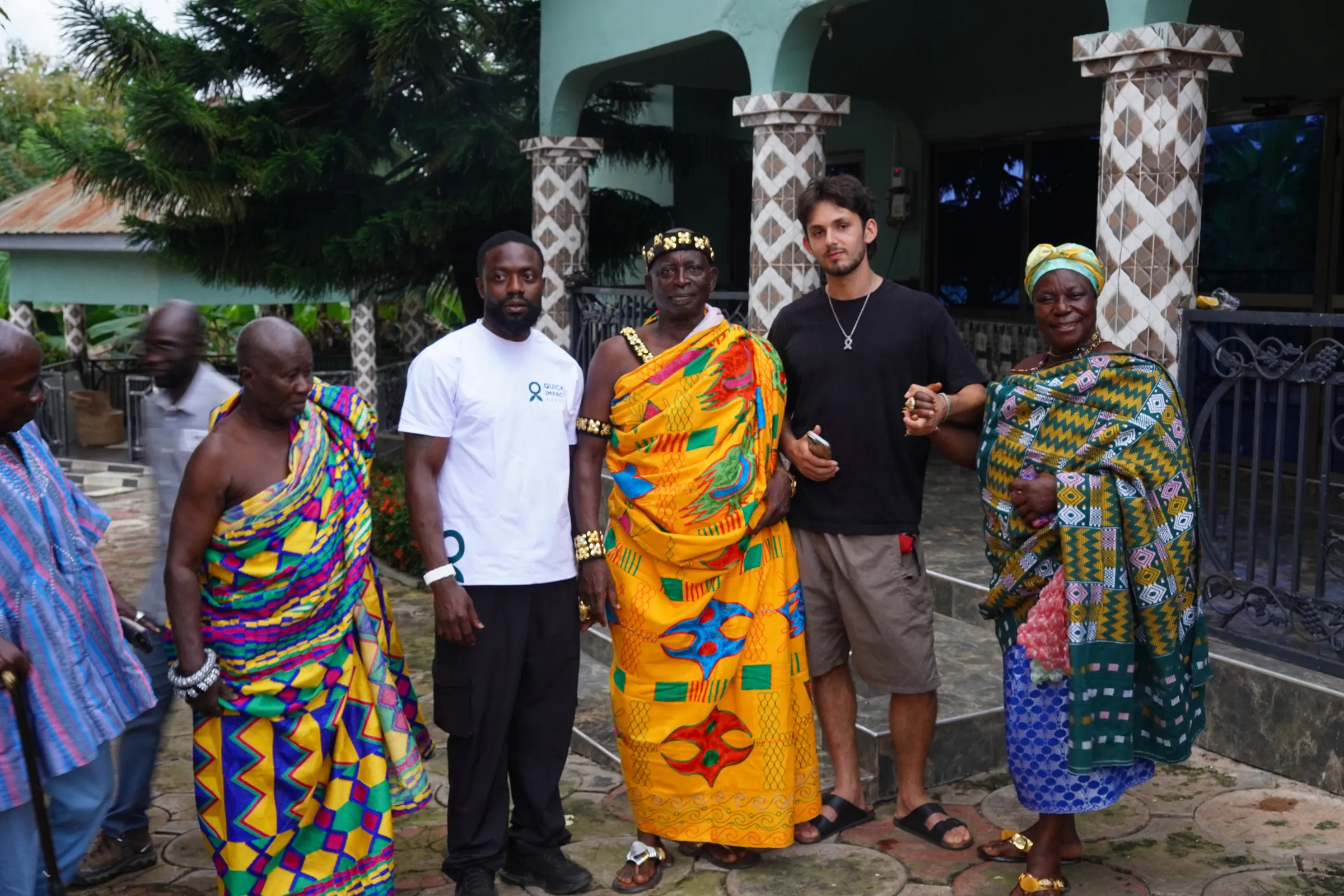 QIA staff meeting the chief and elders of a project community, the traditional authority whose consent the land agreements rest on